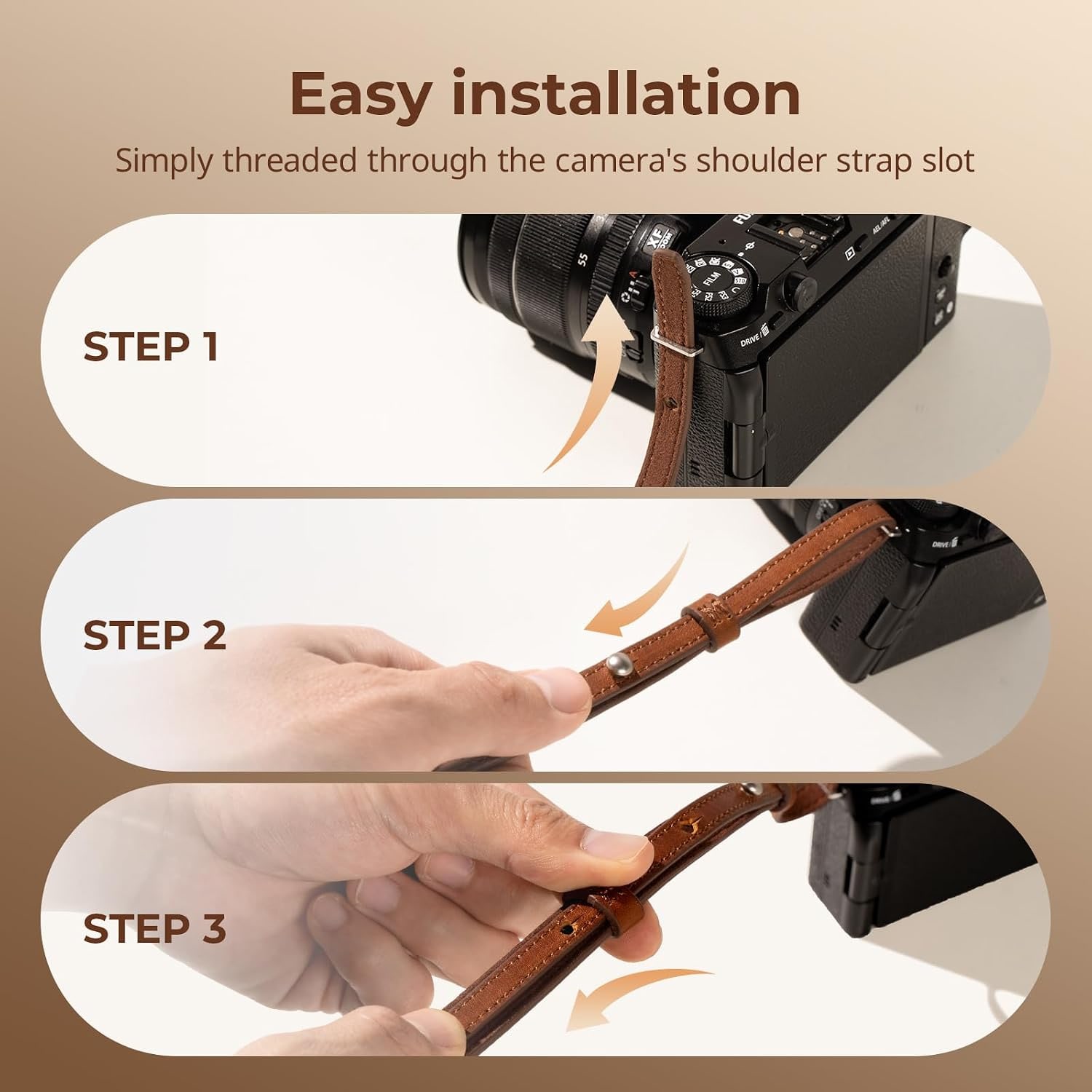 Genuine Leather Camera Shoulder Strap: image 5