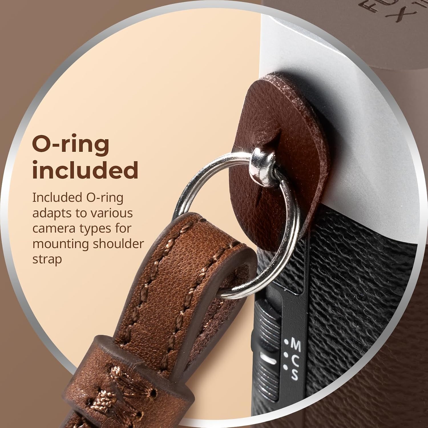 Genuine Leather Camera Shoulder Strap: image 6