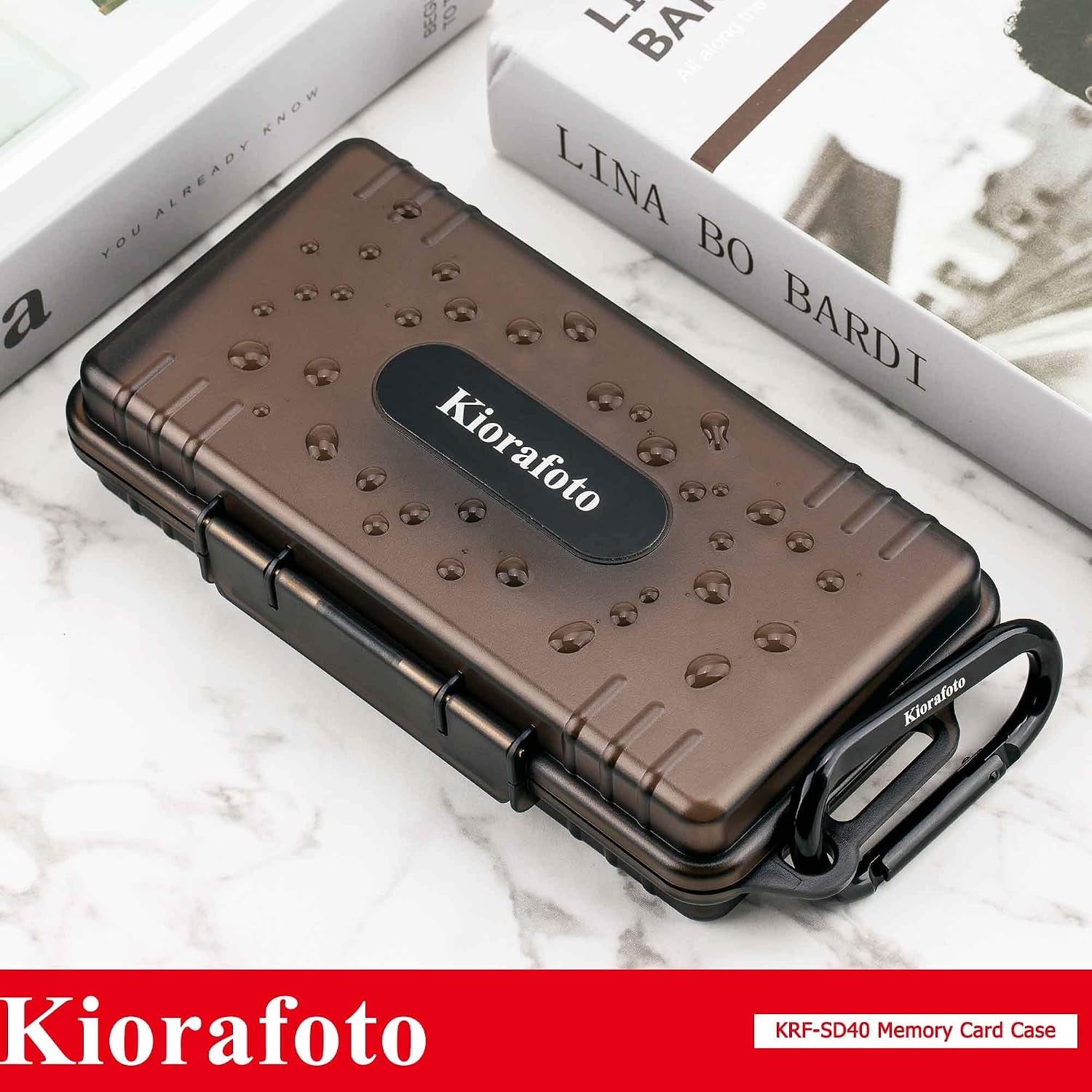 40-Slot SD Card Case with Carabiner and Labels: image 6