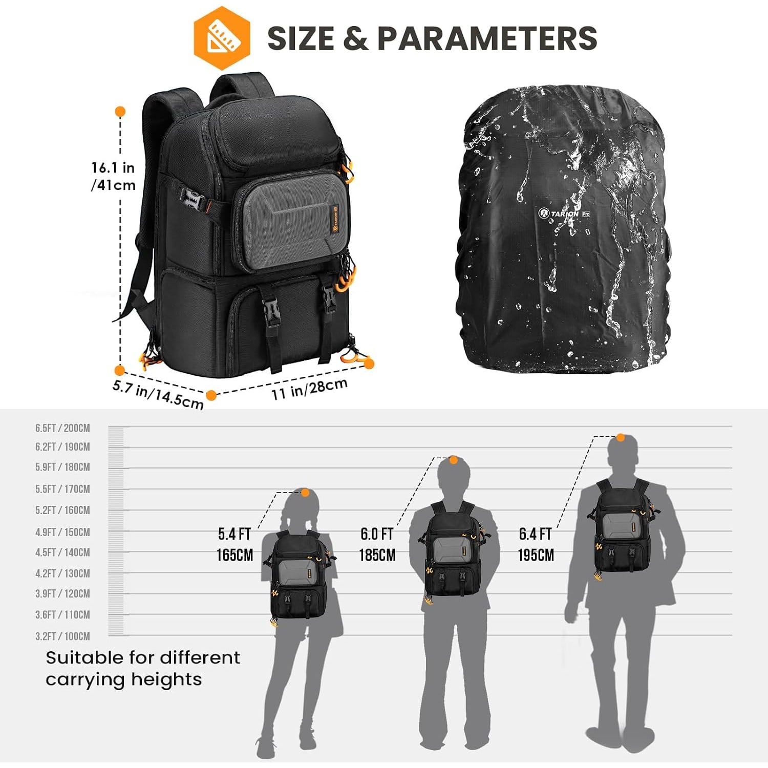15L Camera Backpack with Side Access and Rain Cover: image 8