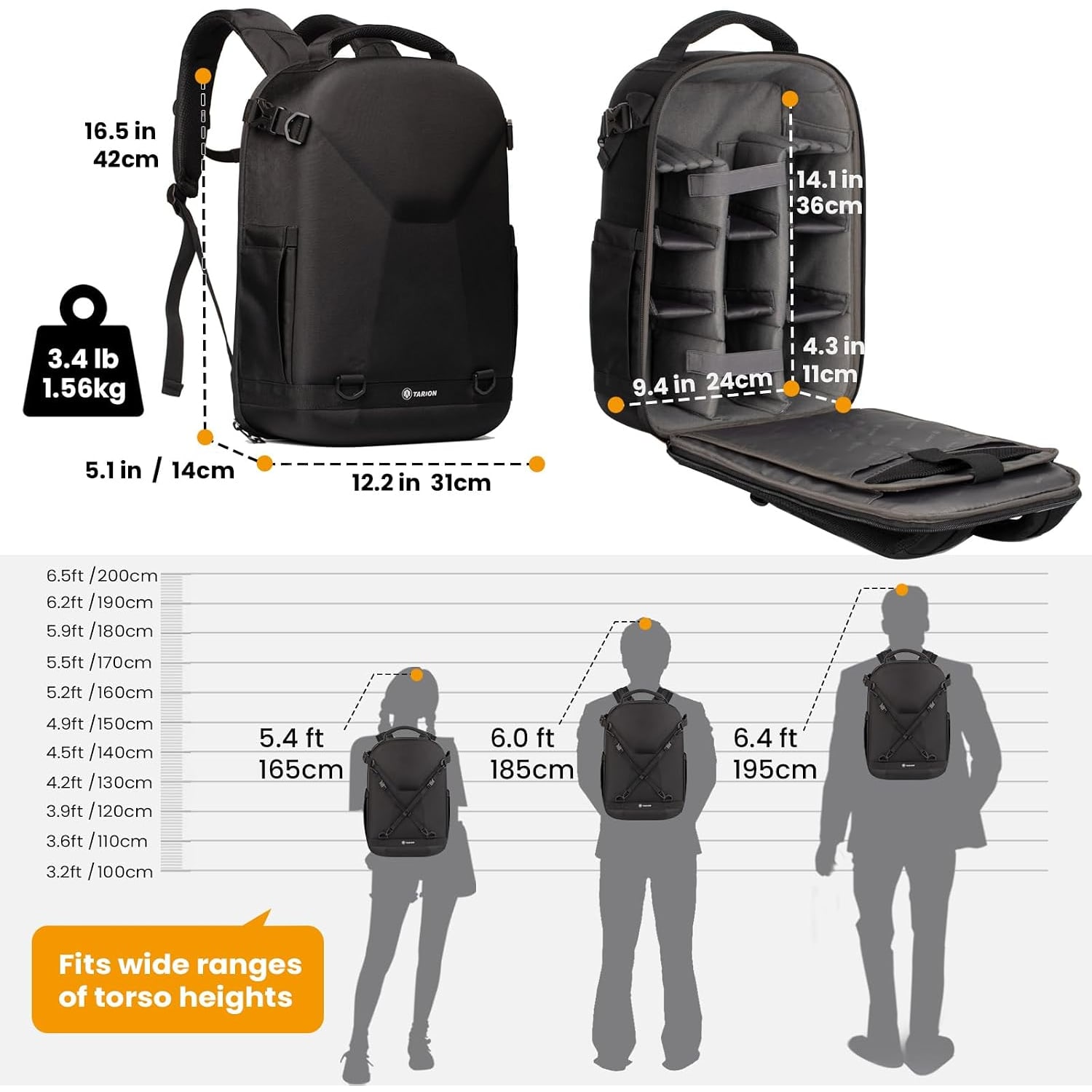 Hard Shell Camera Backpack Case