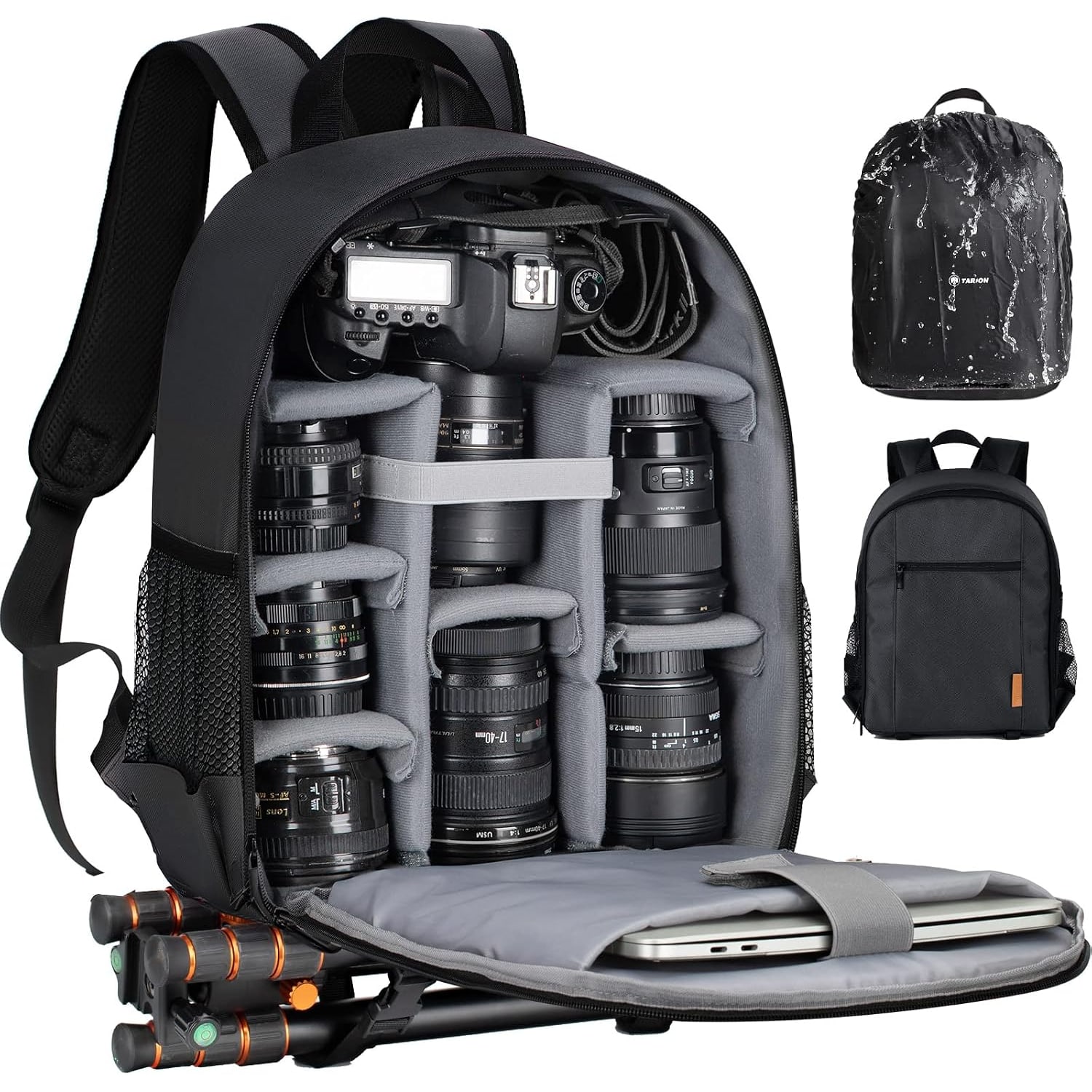 Small Camera Backpack with Rain Cover