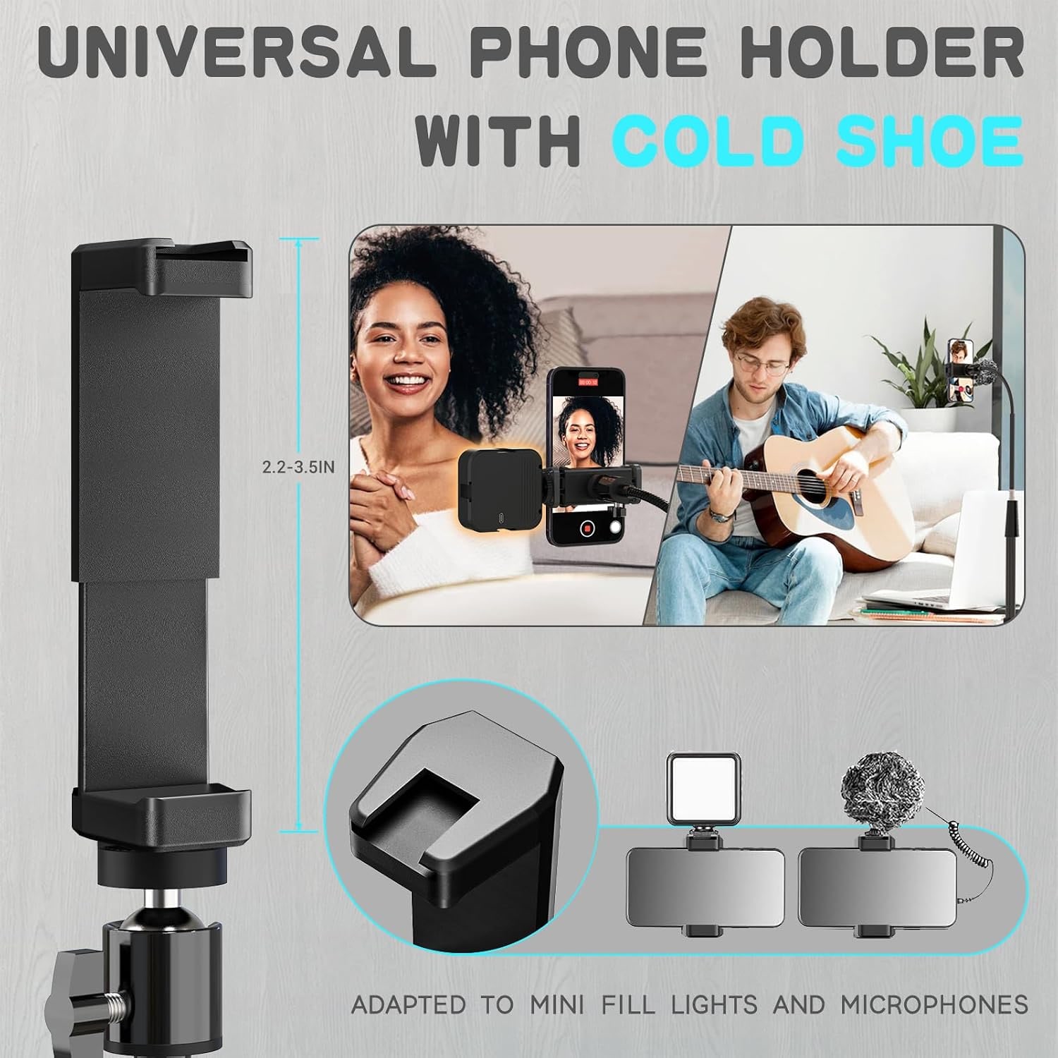 Overhead Phone Tripod with 16.5-Inch Flexible Gooseneck