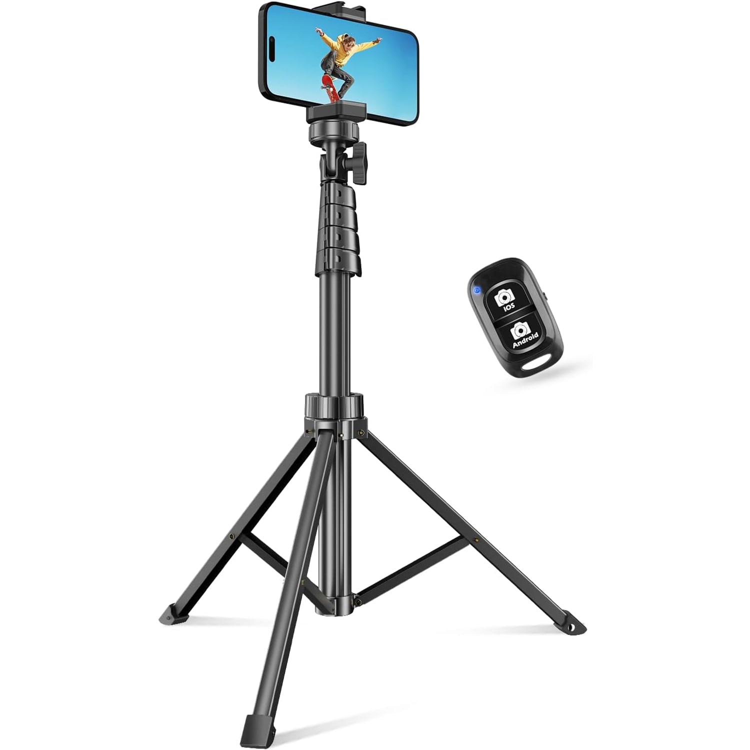 62-Inch Phone Tripod and Selfie Stick with Wireless Remote