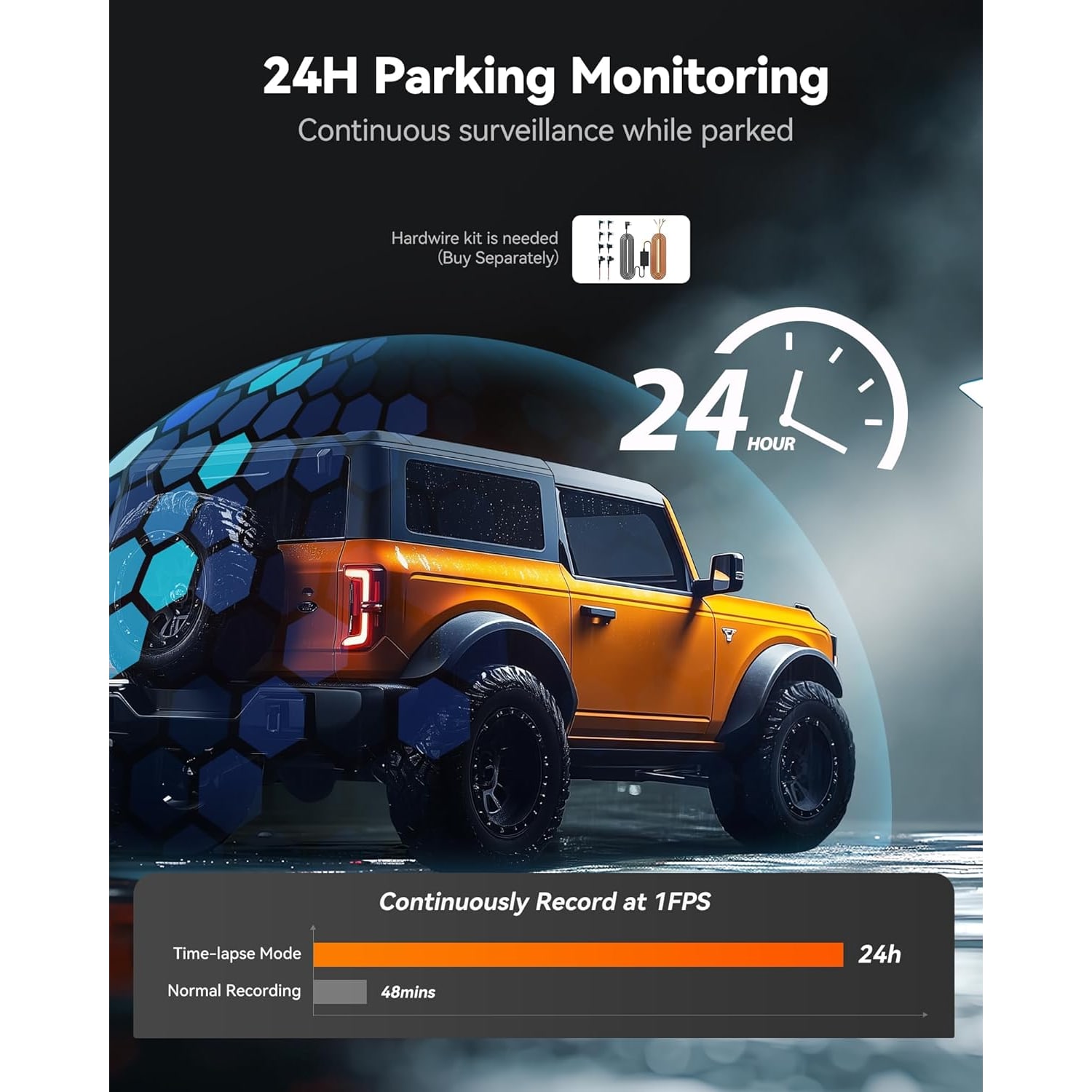 4K Mirror Dash Cam with 12-Inch Touch Screen and Rear Camera