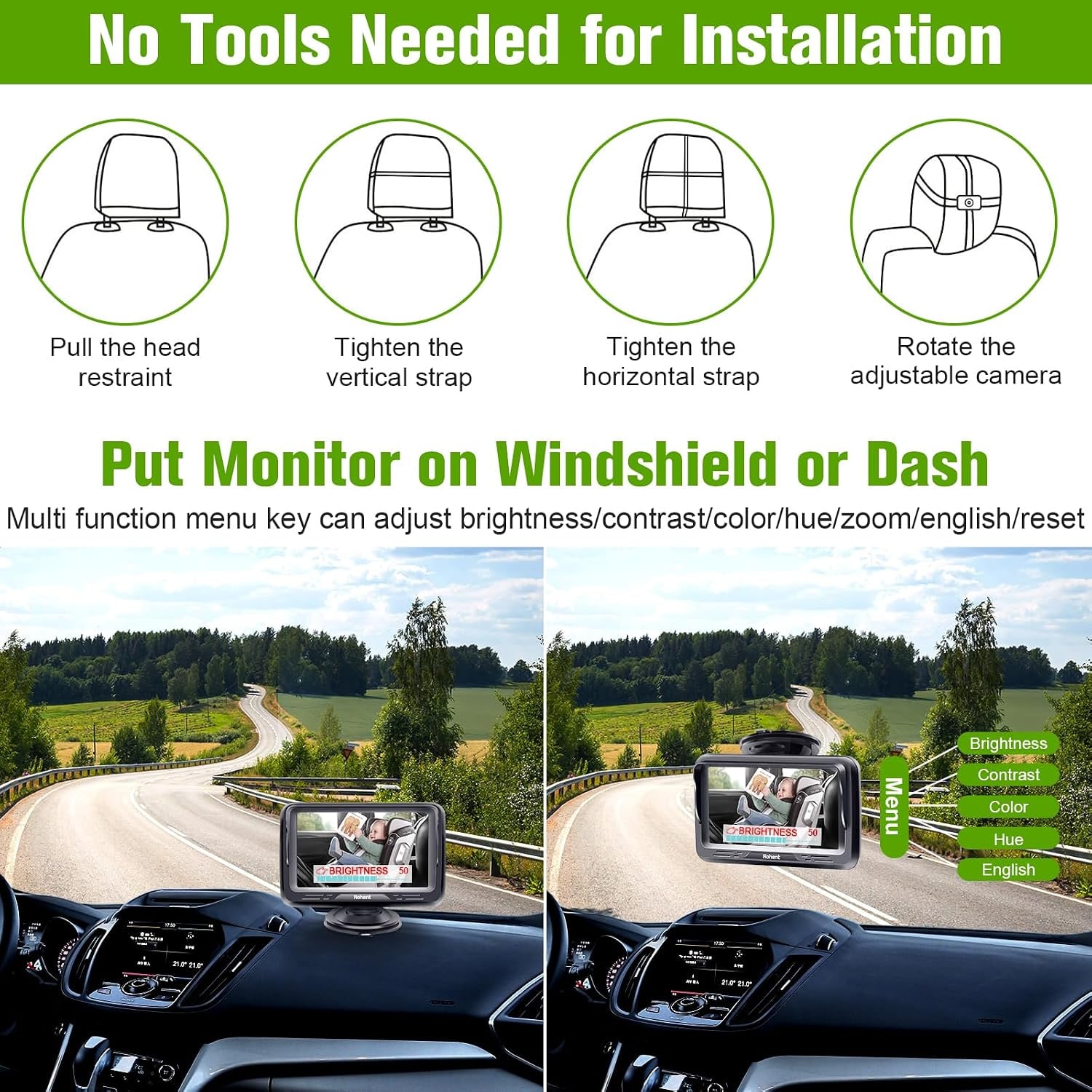 1080P Baby Car Camera with 4.3 Inch Monitor: image 8