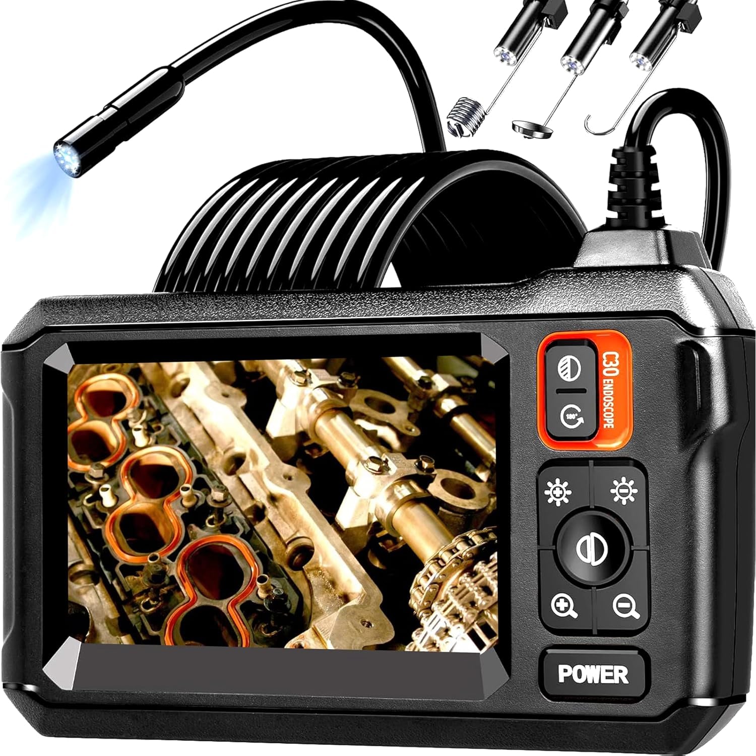 Endoscope Camera with 4.3 Inch Screen and LED Probe