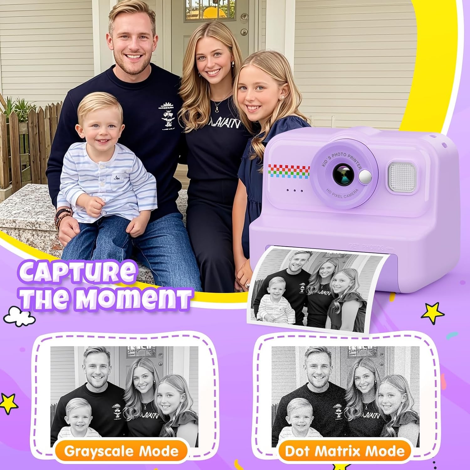 Kids Instant Print Camera with 32GB Card