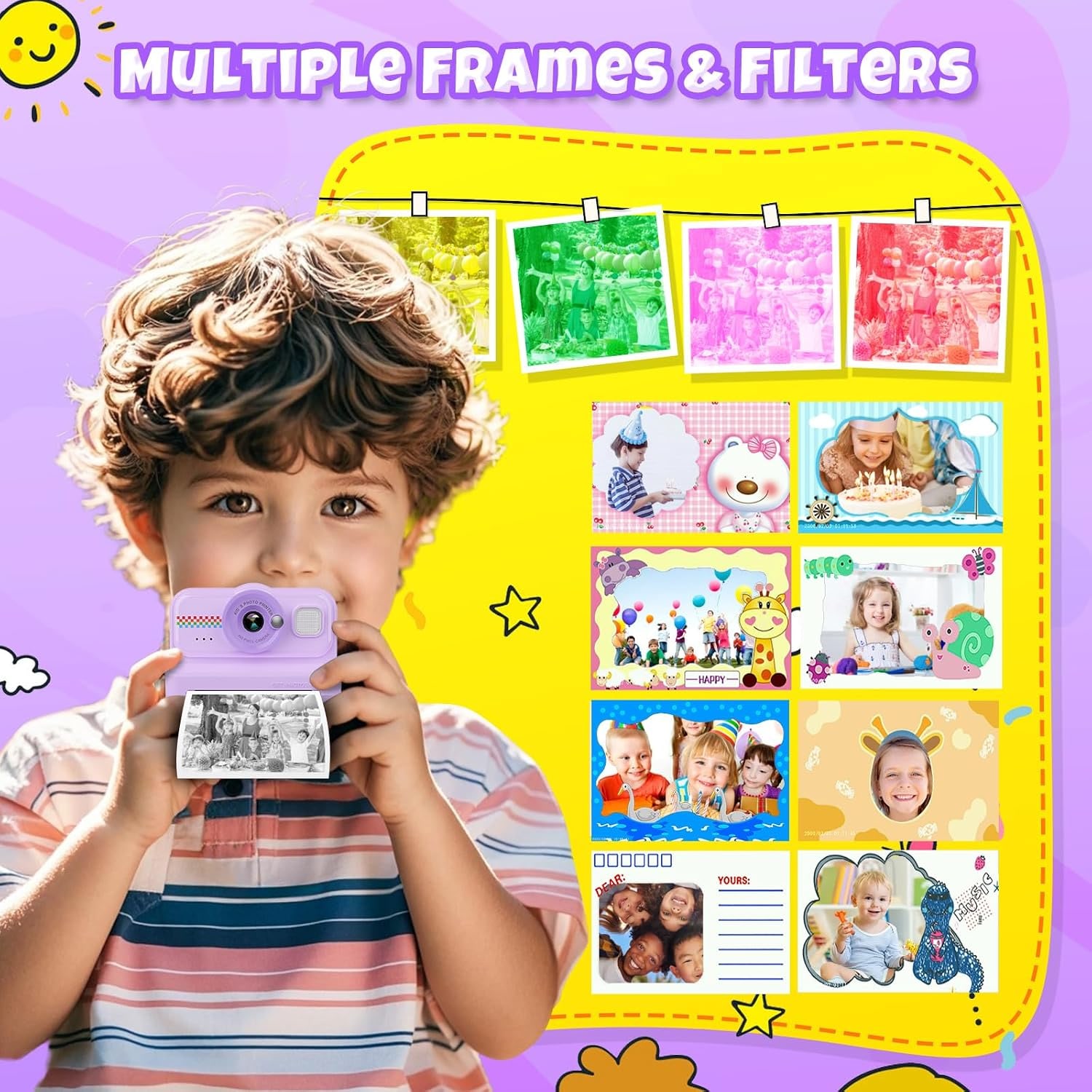 Kids Instant Print Camera with 32GB Card