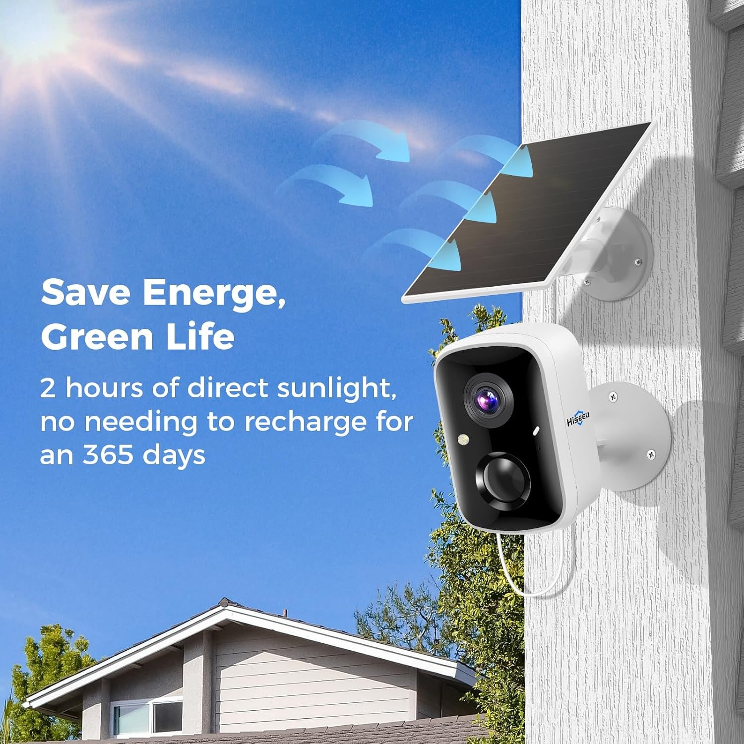 4MP Solar Security Camera (2-Pack) with Solar Panels and Colour Night Vision