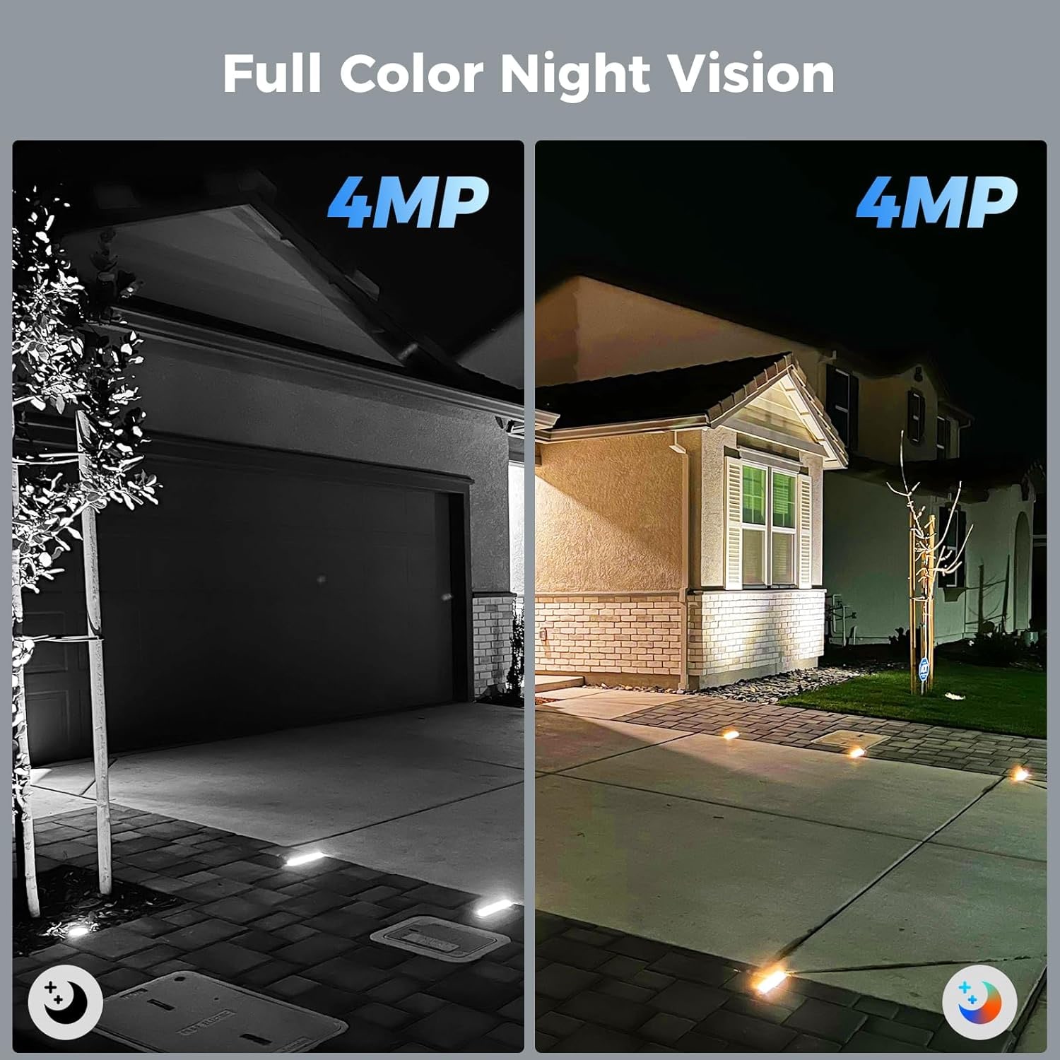 4MP Solar Security Camera (2-Pack) with Solar Panels and Colour Night Vision