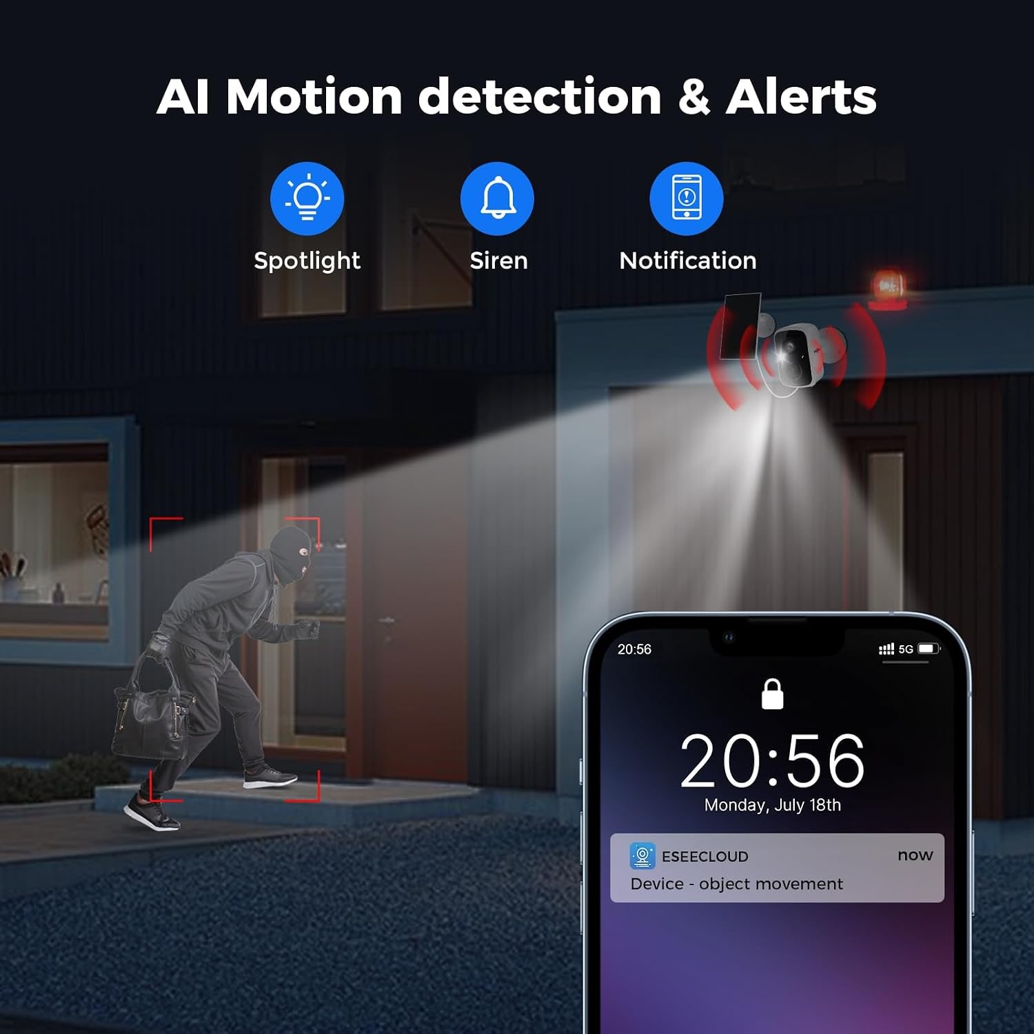 4MP Solar Security Camera (2-Pack) with Solar Panels and Colour Night Vision