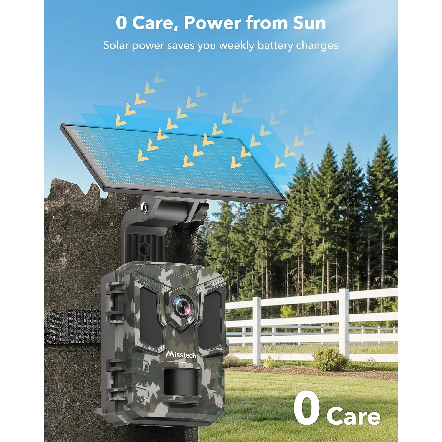 Solar Trail Camera 4K Wildlife Monitor with Night Vision: image 2