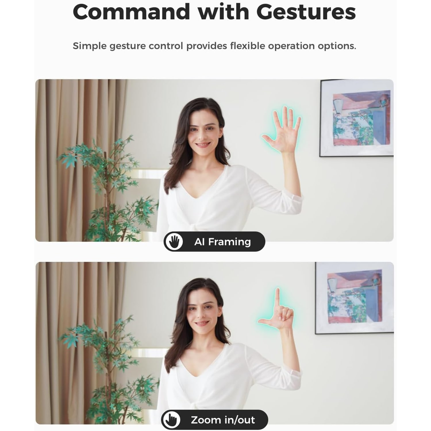 1080p Auto Framing Webcam with 100fps