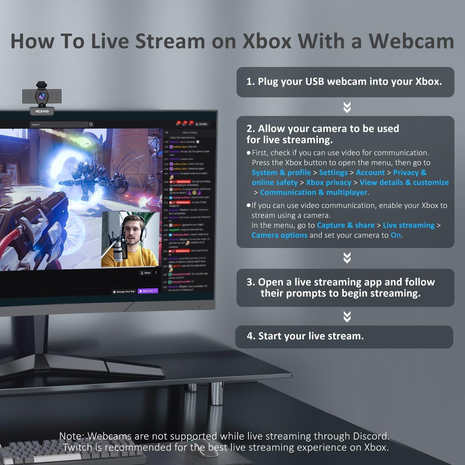 1080p Webcam with Zoom Control and Privacy Cover
